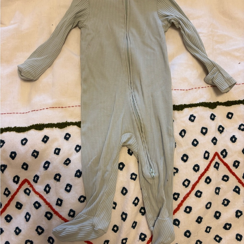 Old Navy Green Footie One Piece Soft Knit Sleepwear
